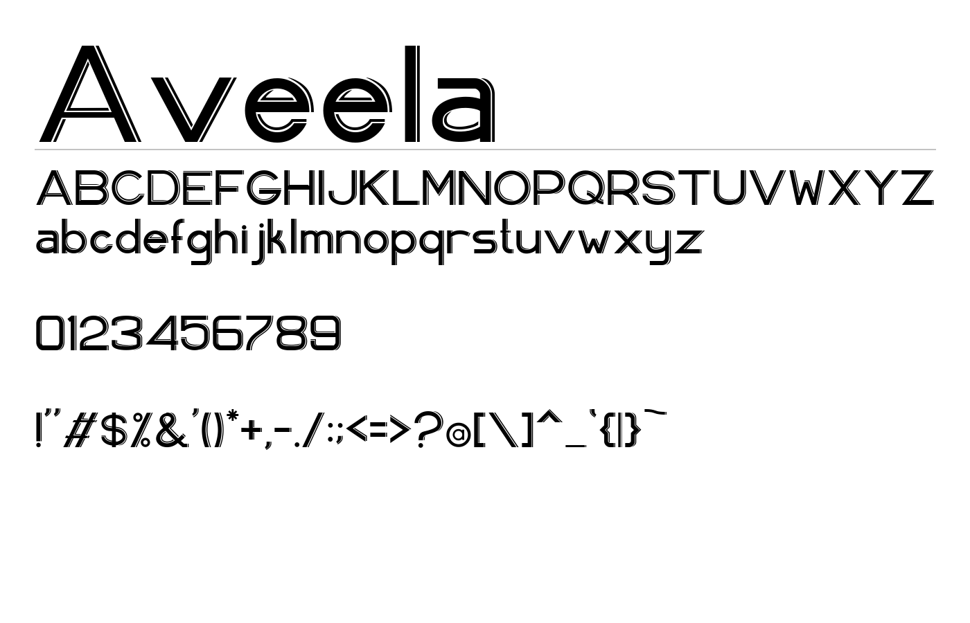 Aveela Font preview