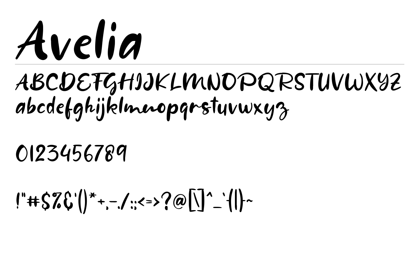 Avelia Font preview