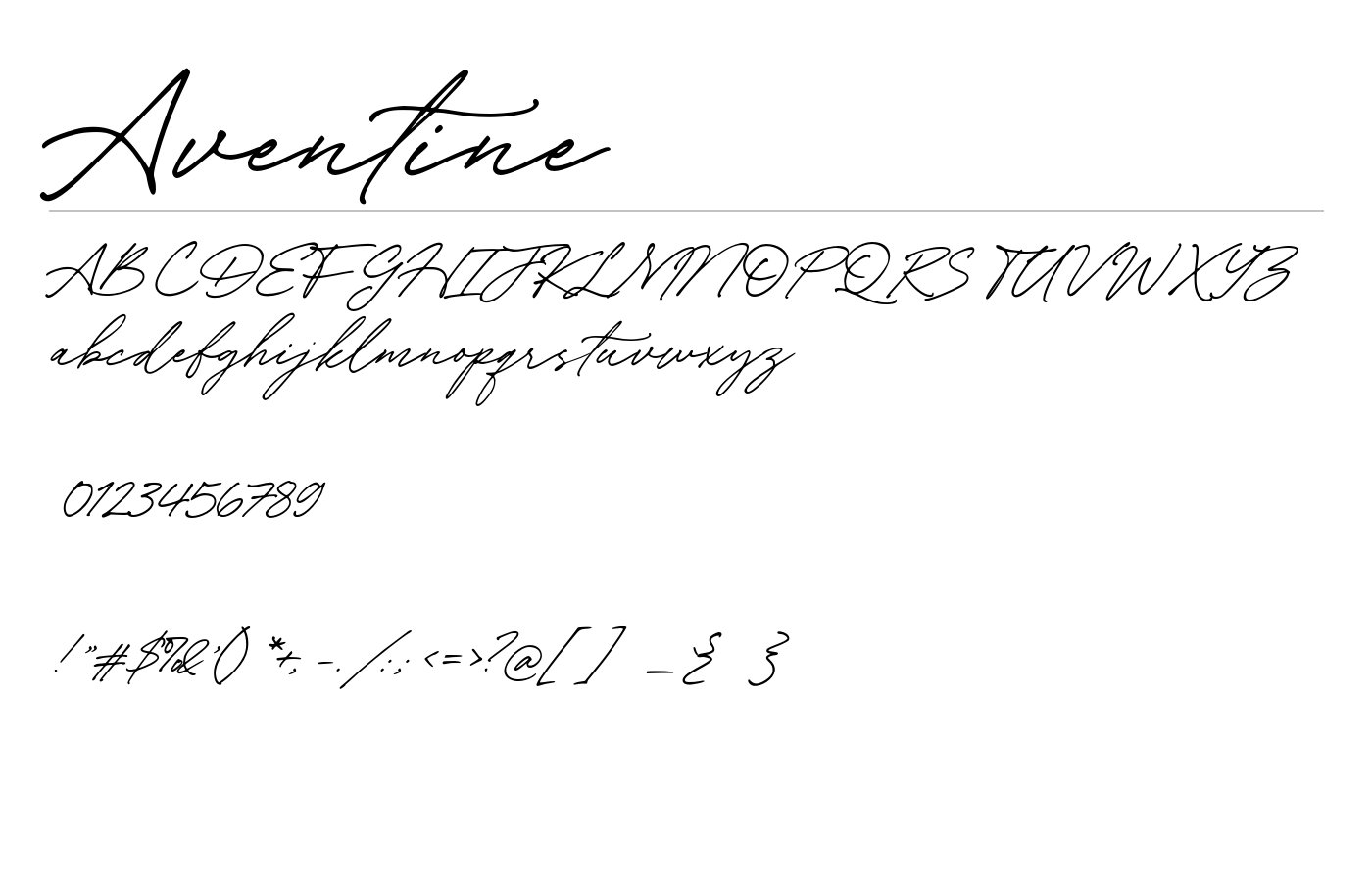 Aventine Font preview