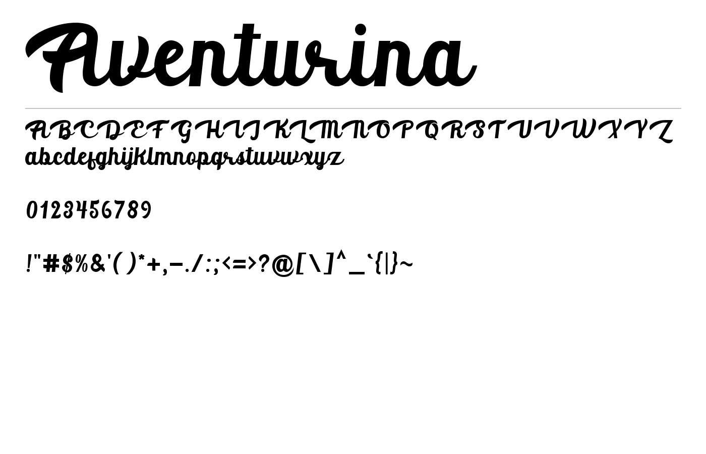 Aventurina Font preview