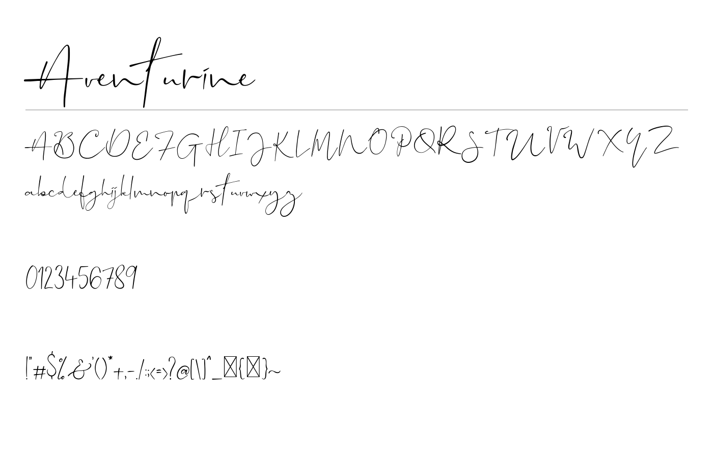 Aventurine Font preview