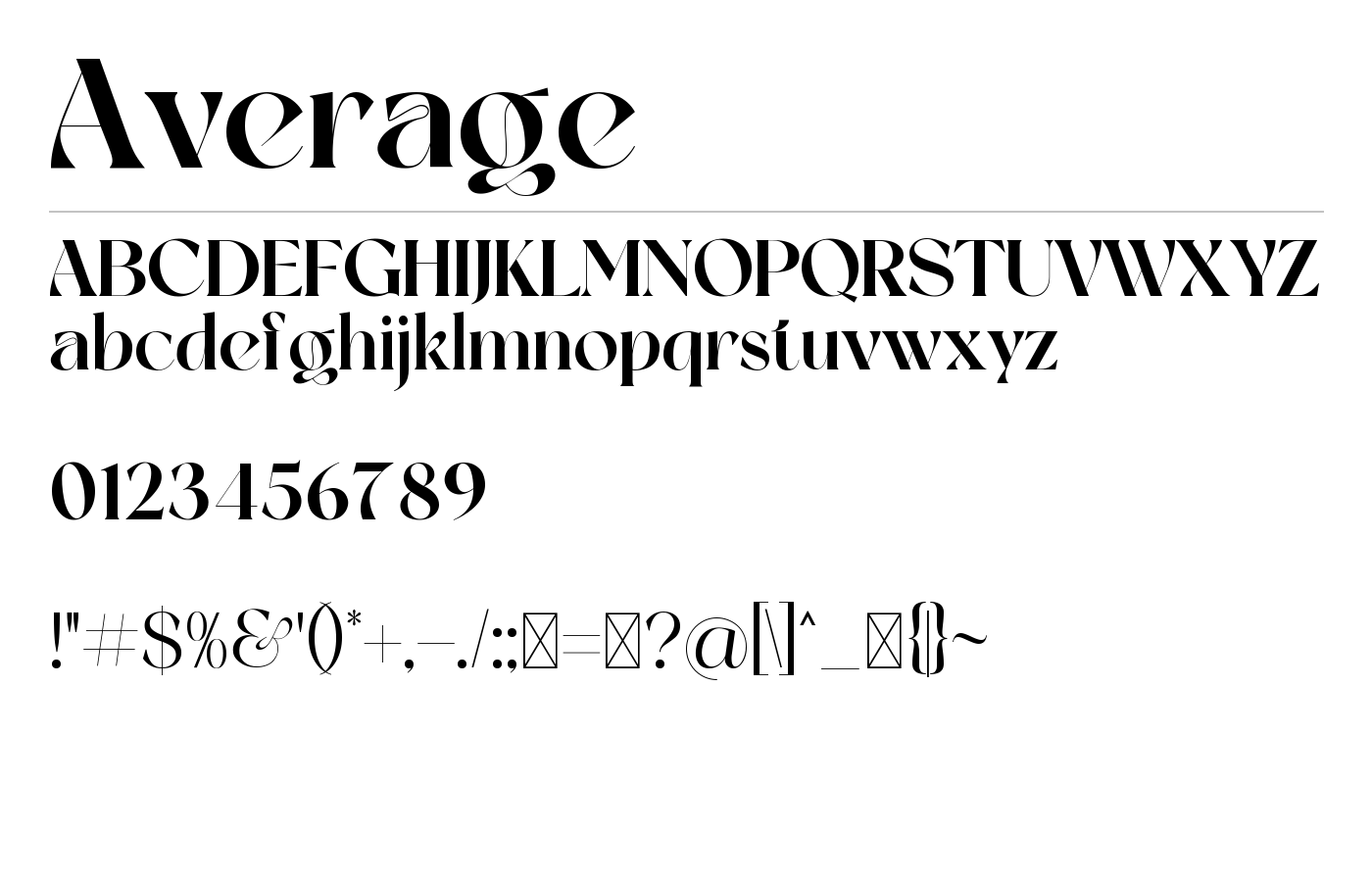 Average Font preview