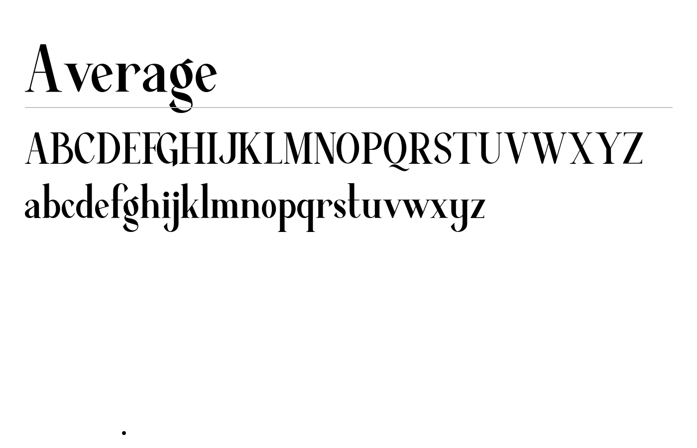 Average Font preview
