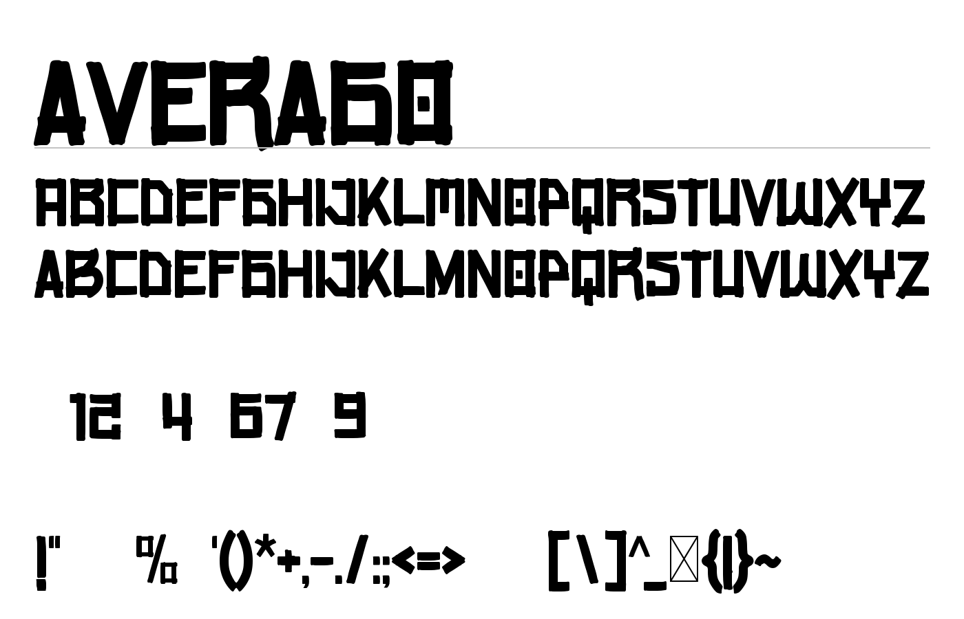 averago Font preview