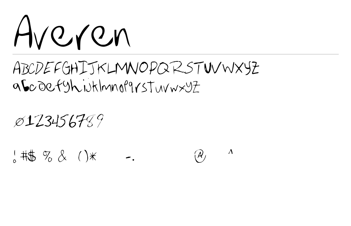 Averen Font preview