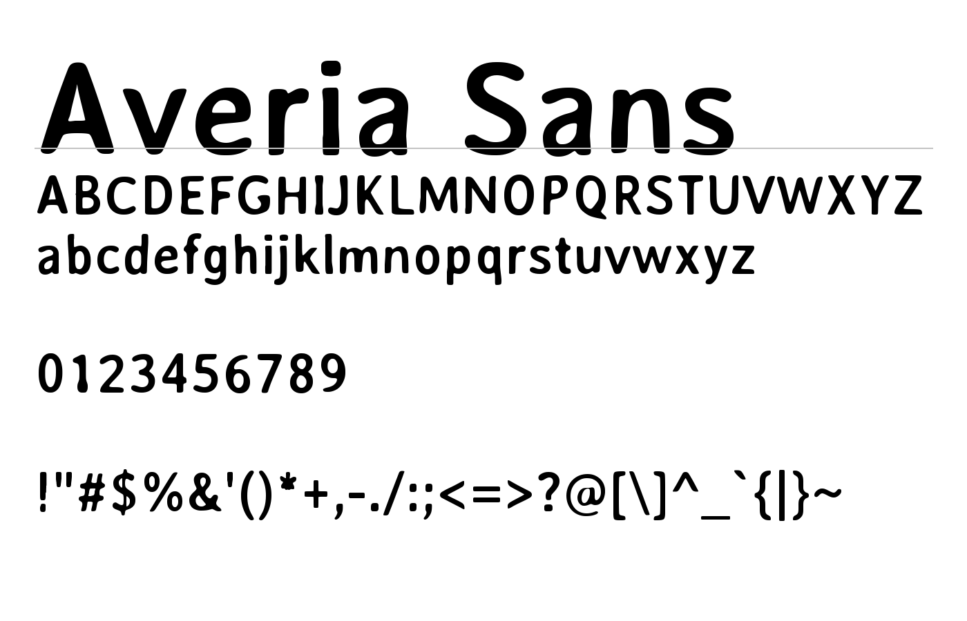 Averia Sans Font preview