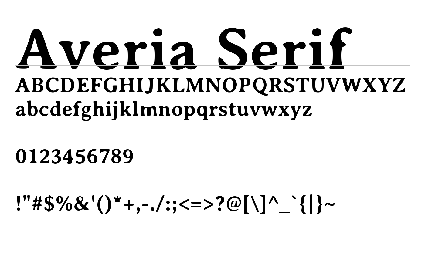 Averia Serif Font preview
