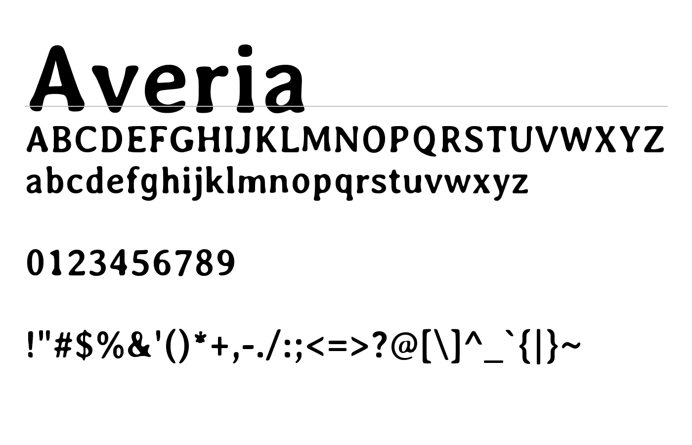 Averia Font preview