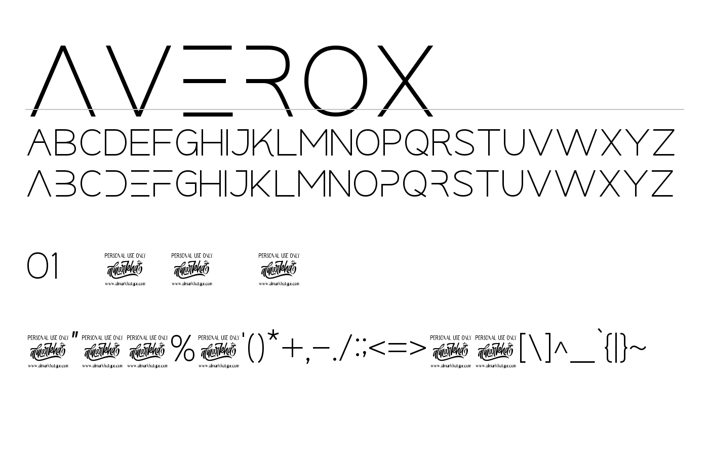 averox Font preview