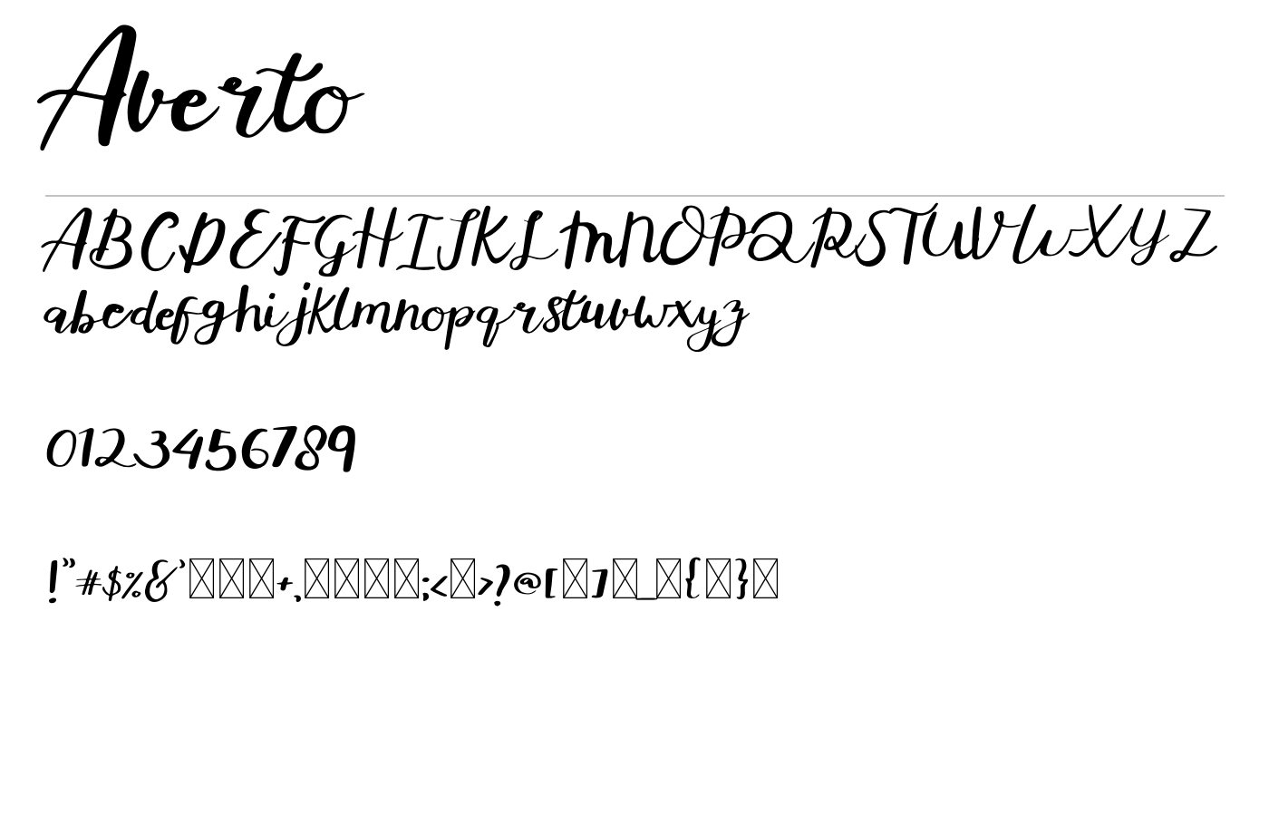 Averto Font preview