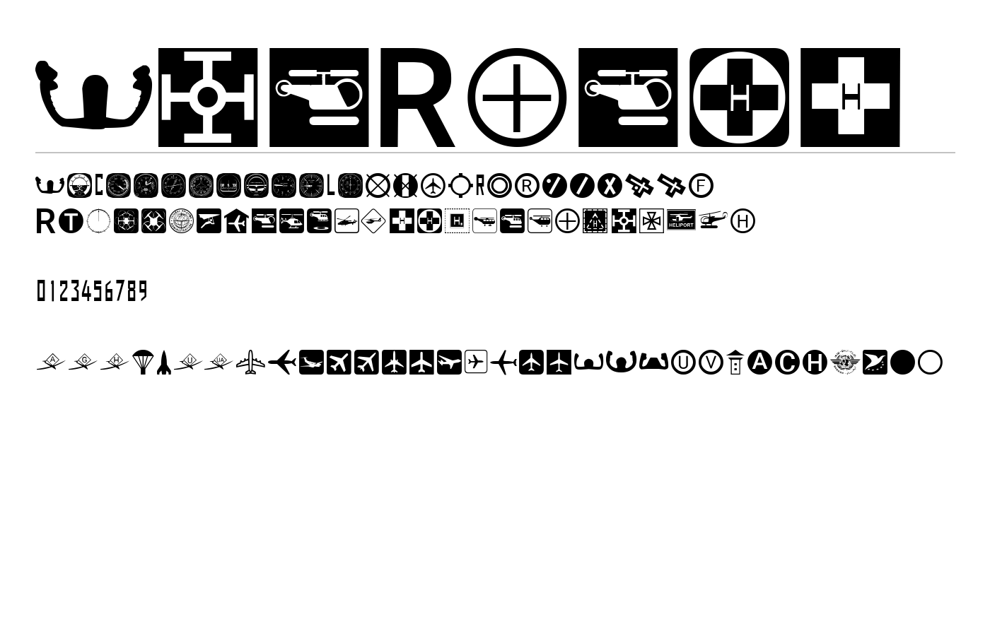Aviation Font preview