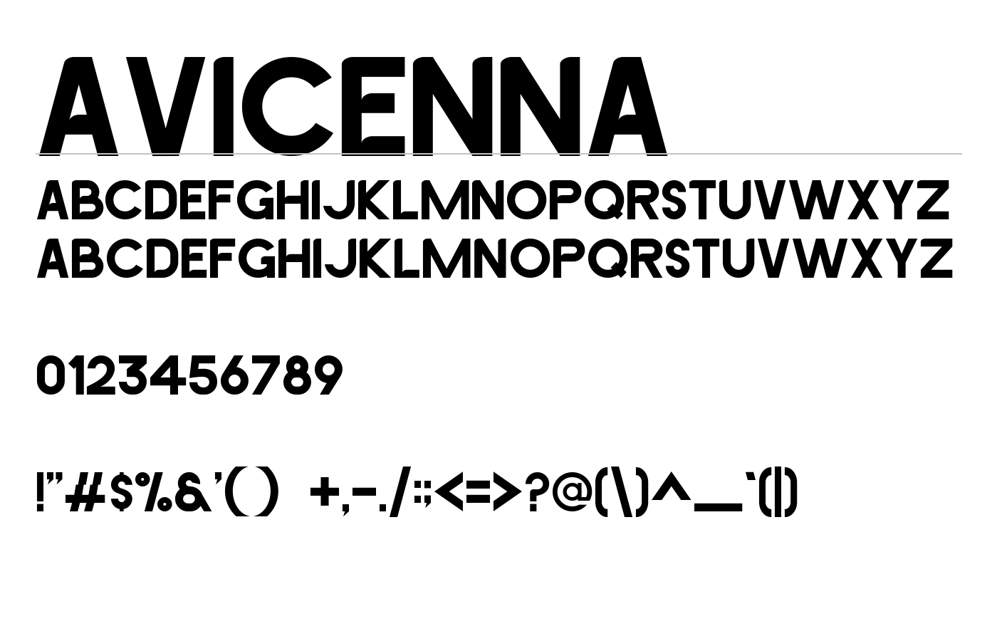 AVICENNA Font preview