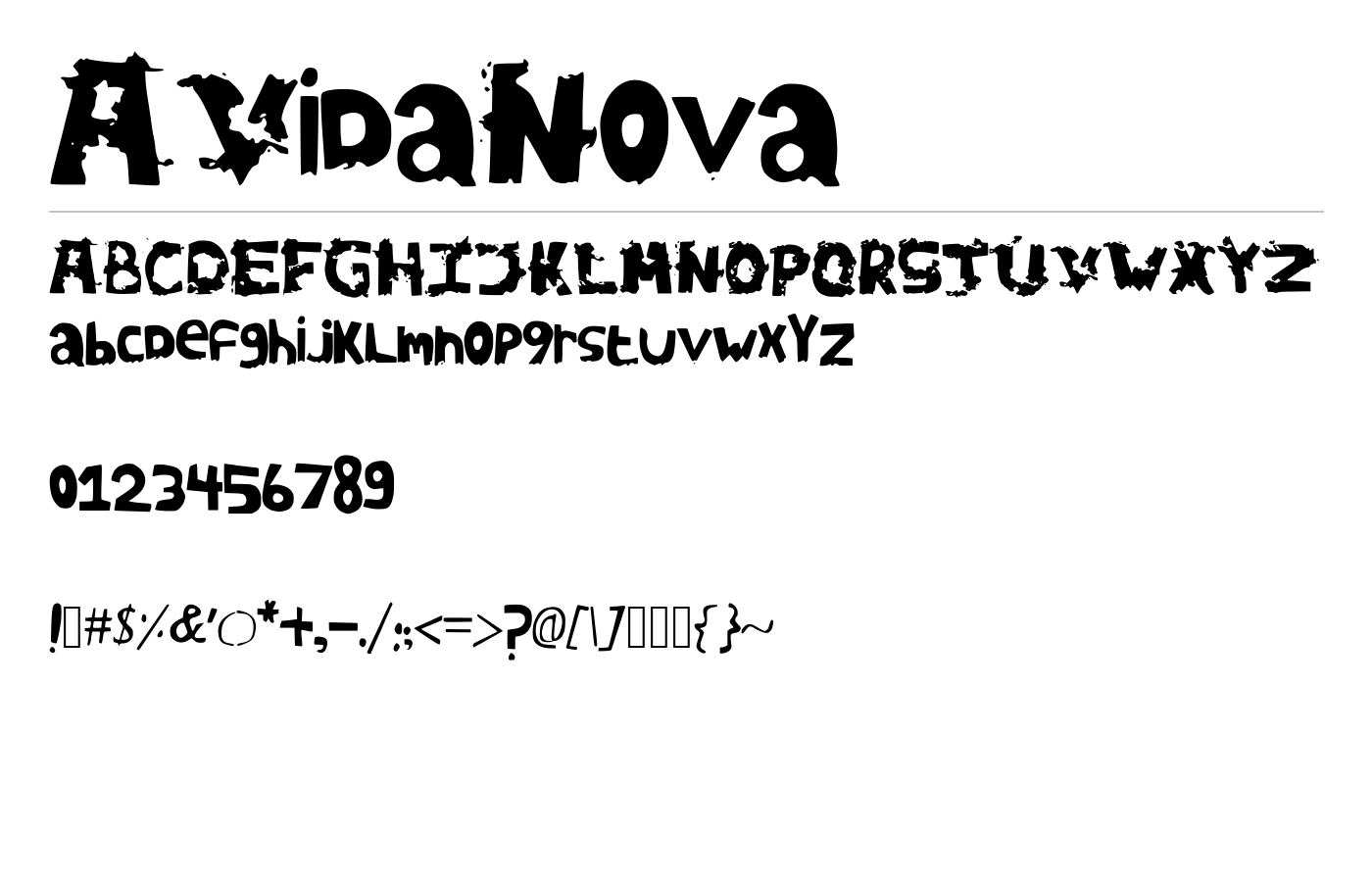 AVidaNova Font preview