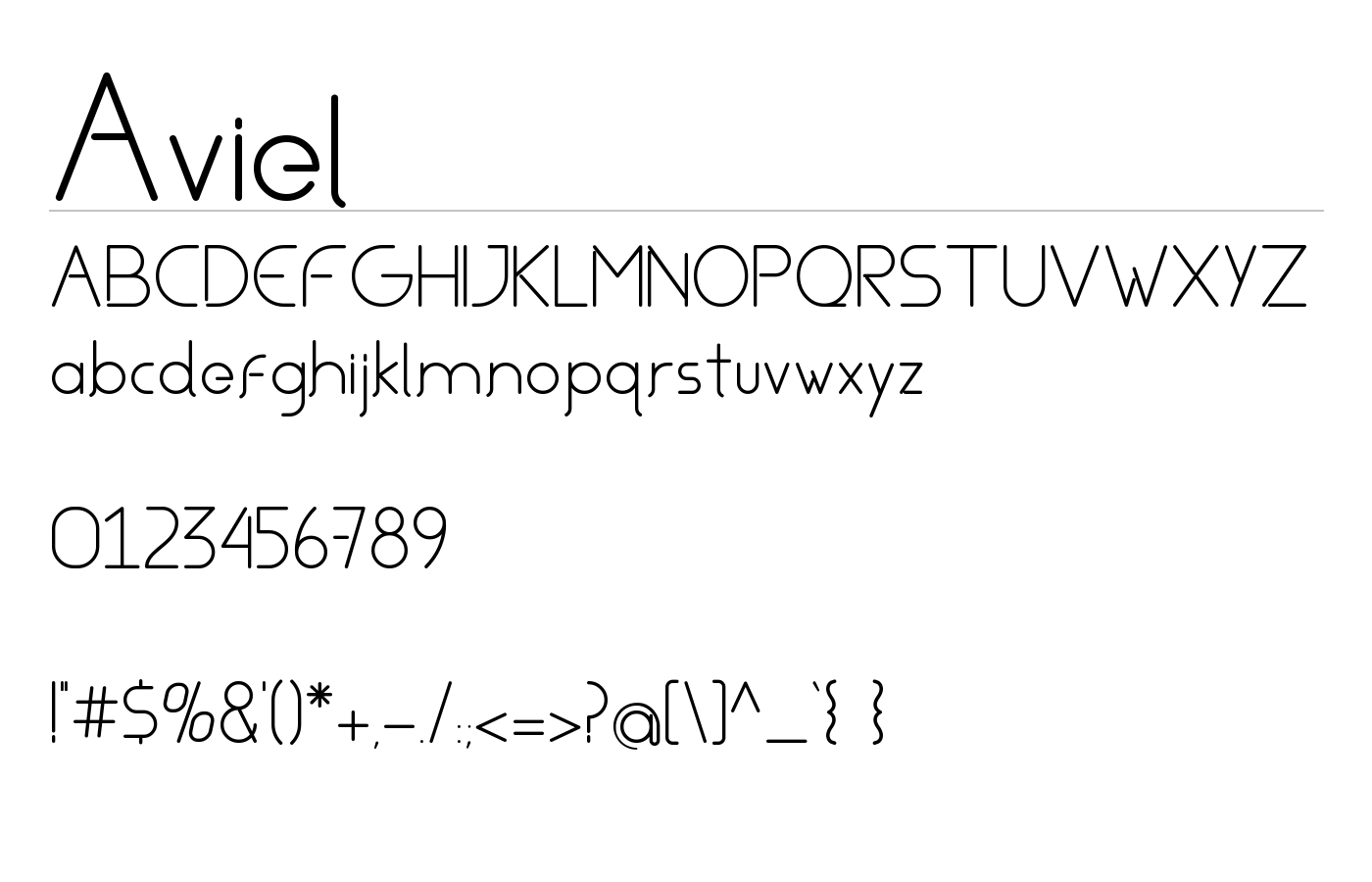 Aviel Font preview