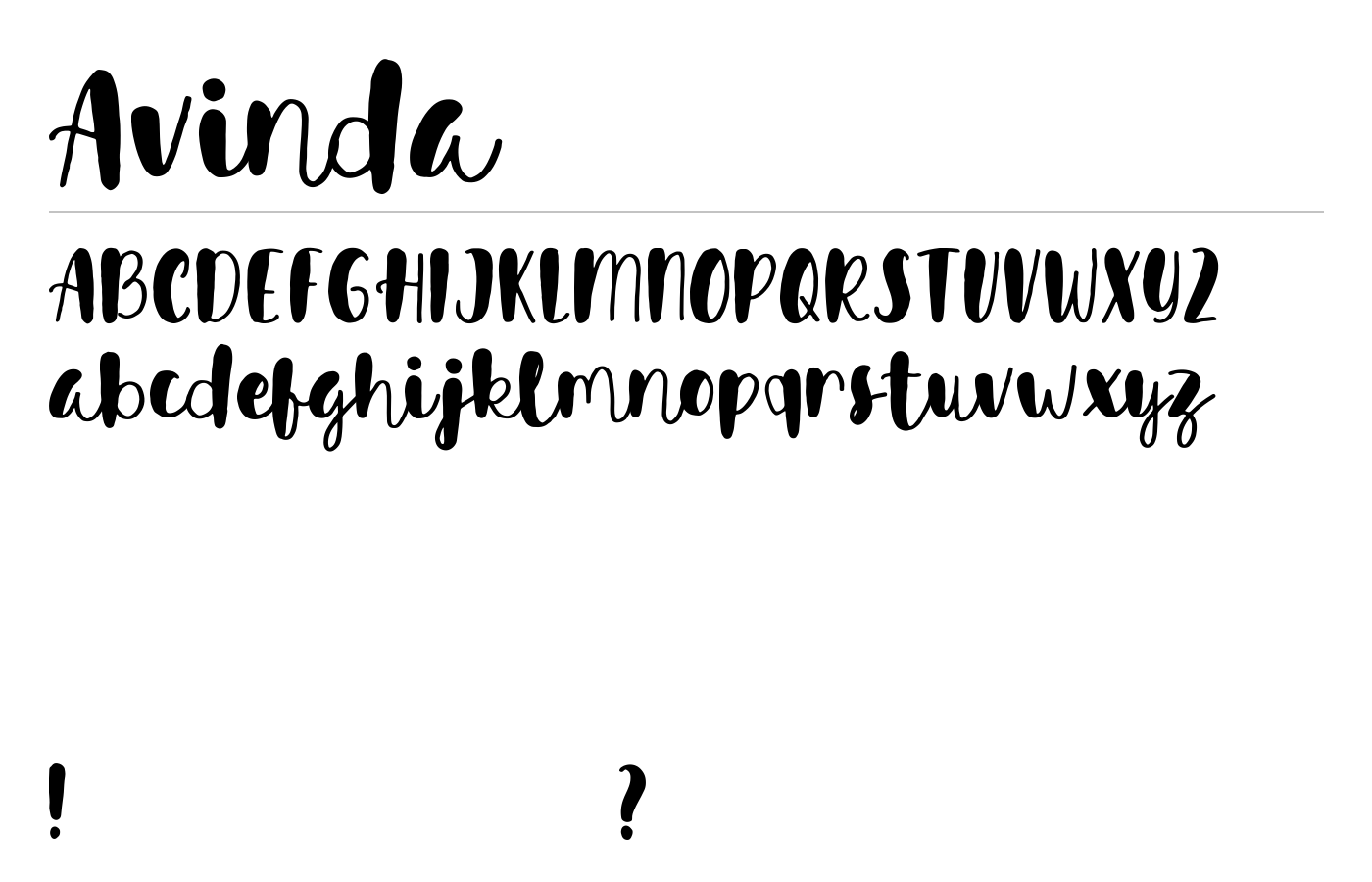 Avinda Font preview