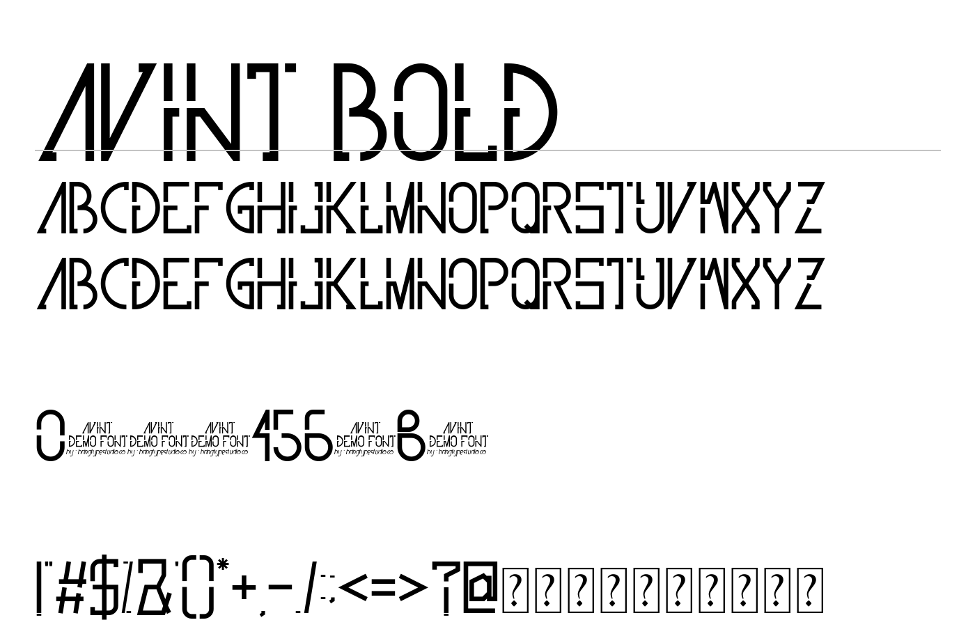 Avint Regular Font preview
