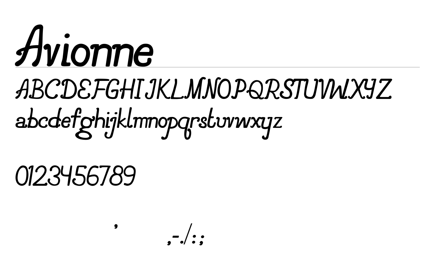 Avionne Font preview