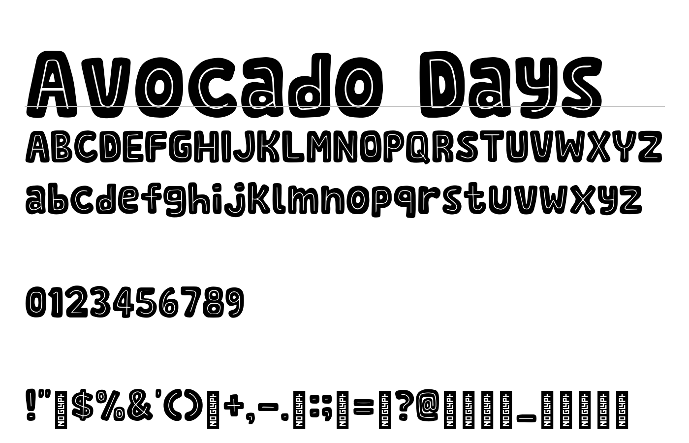 Avocado Days Font preview