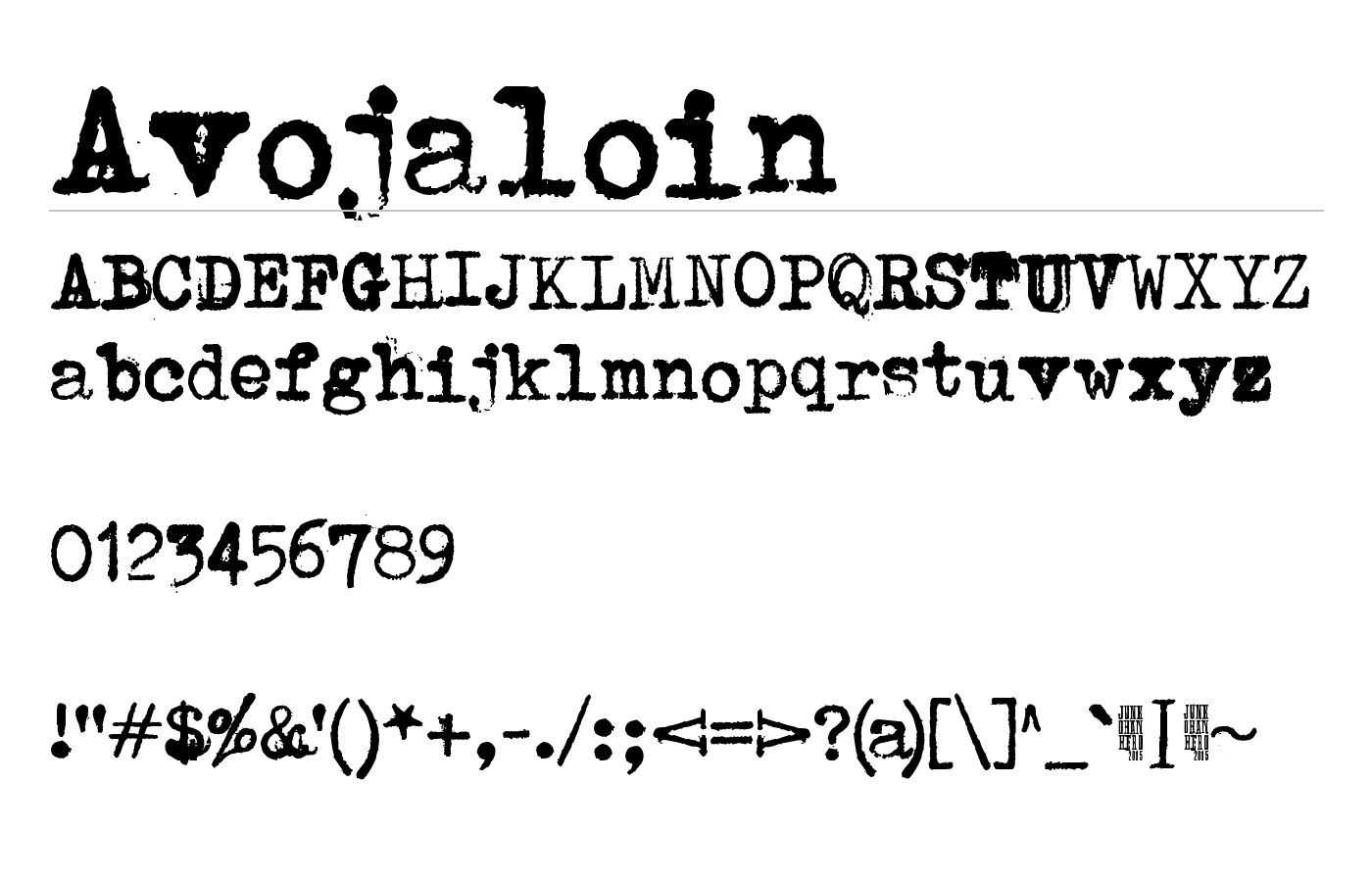 Avojaloin Font preview