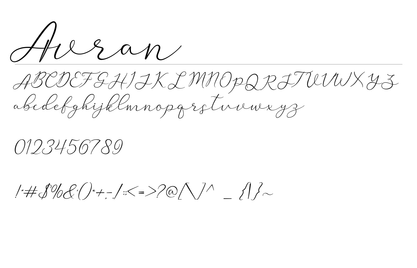 Avran Font preview