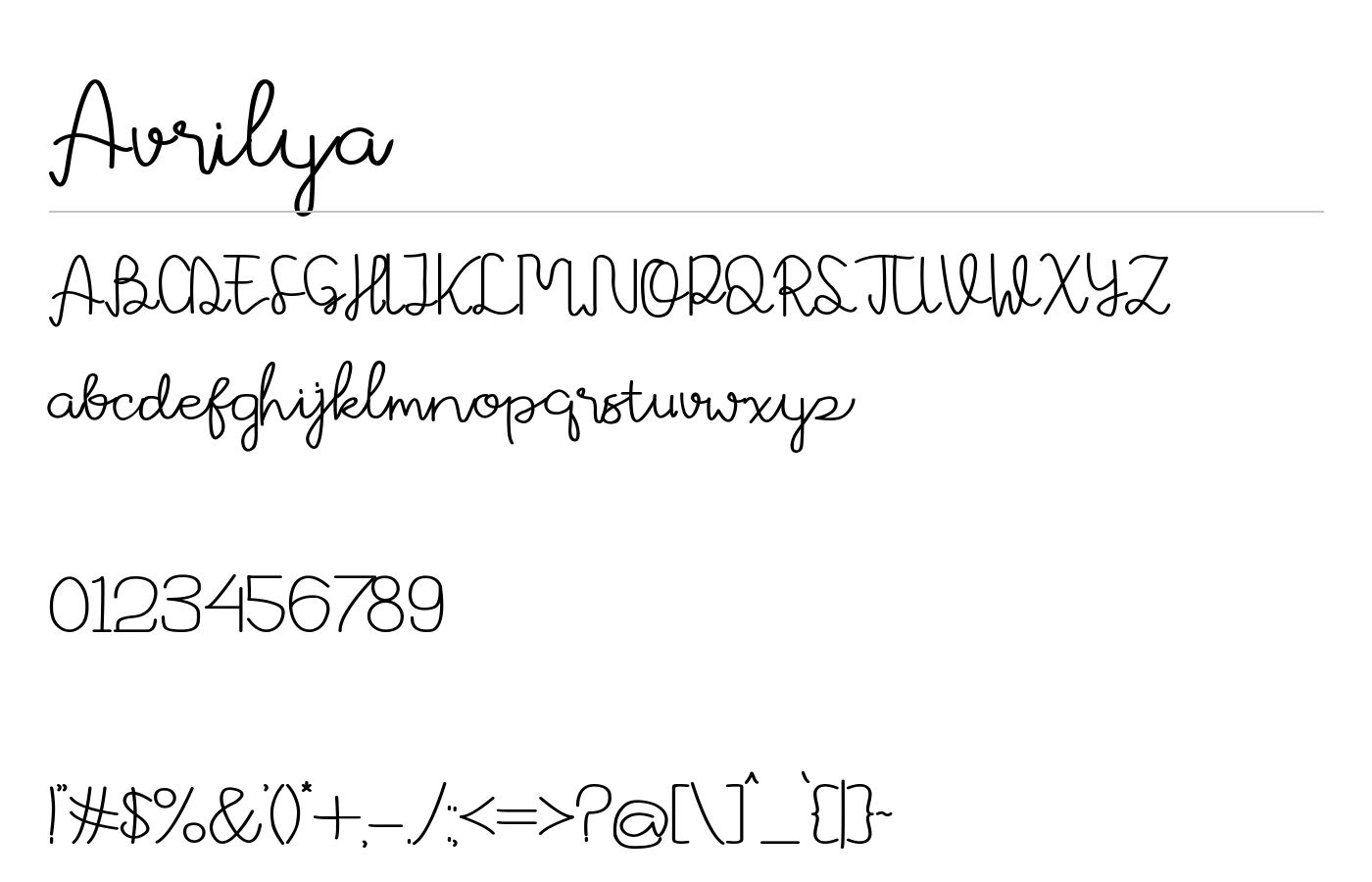 Avrilya Font preview