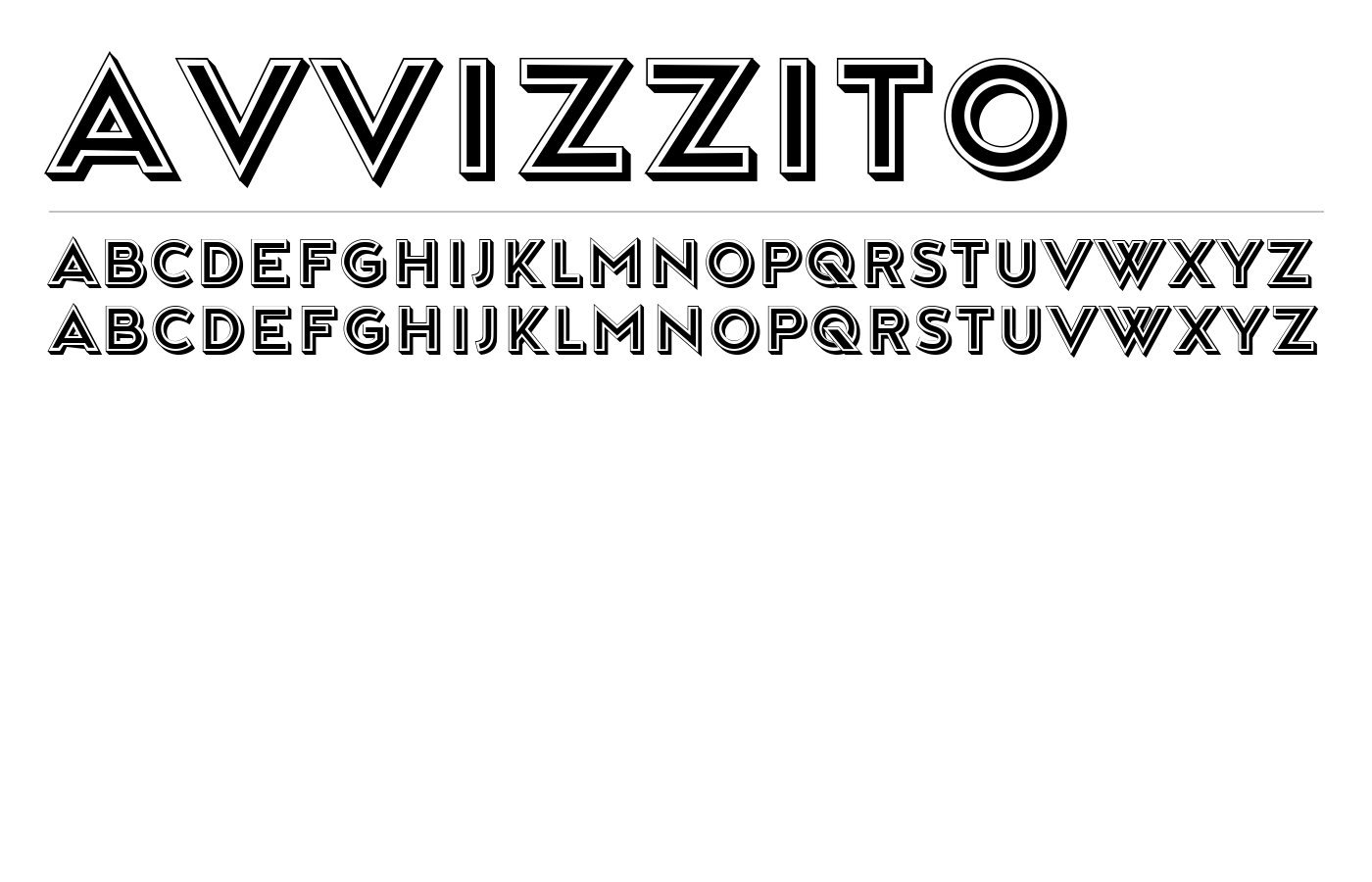 Avvizzito Font preview