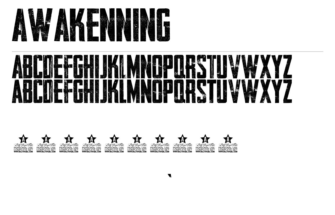 AWAKENNING Font preview