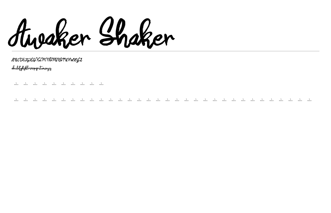 Awaker Shaker Font preview