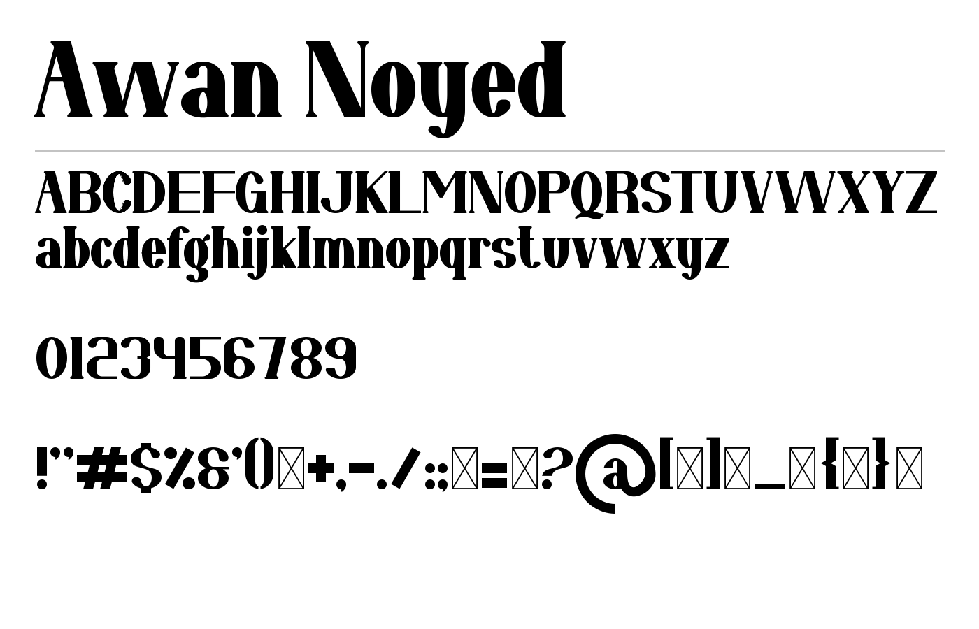 Awan Noyed Font preview