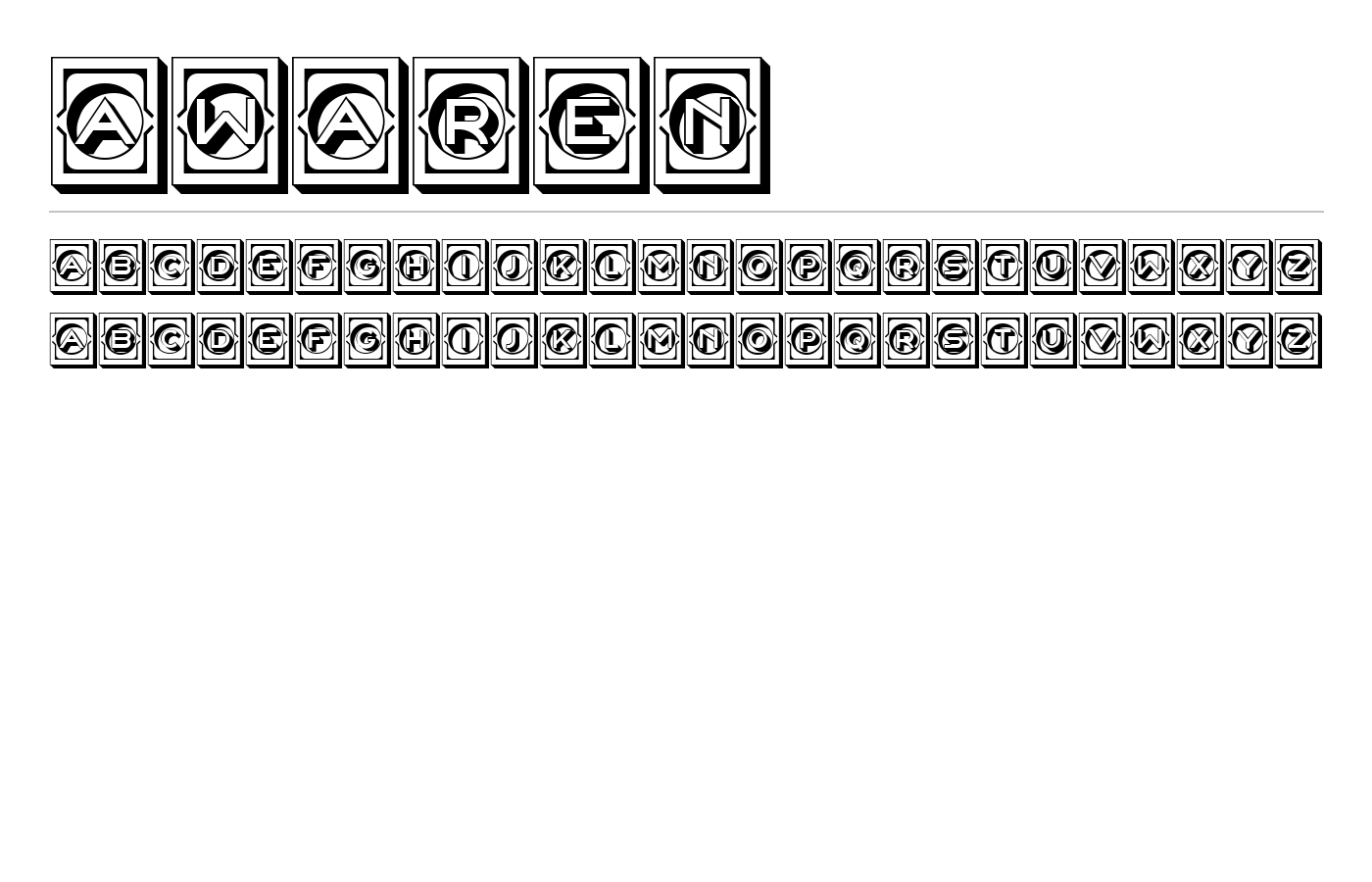 Awaren Font preview