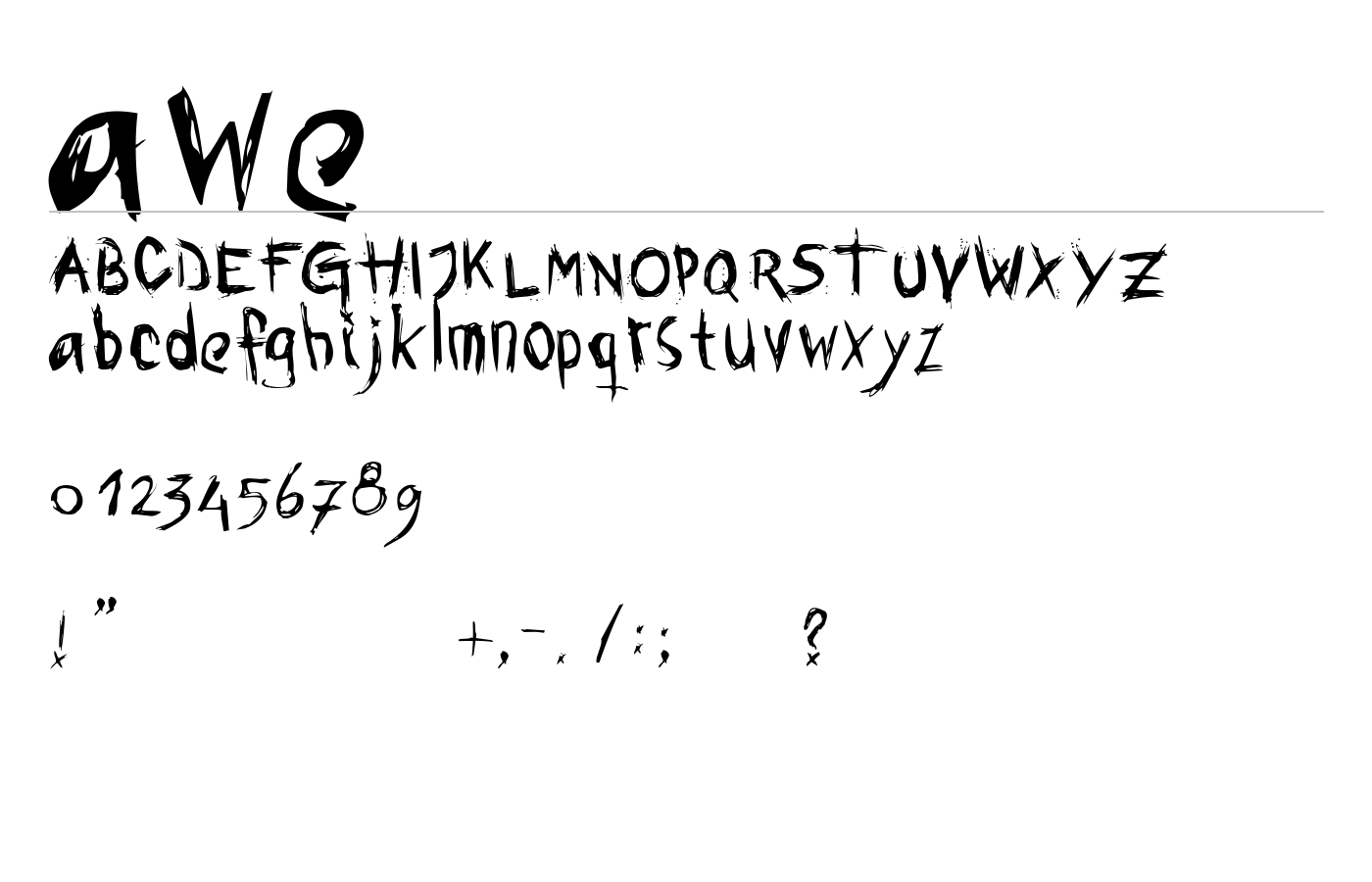 awe Font preview