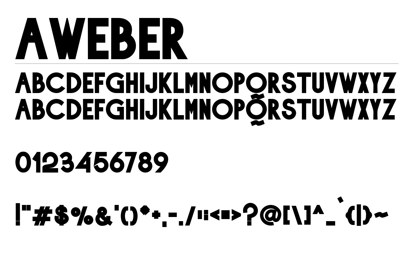 Aweber Font preview