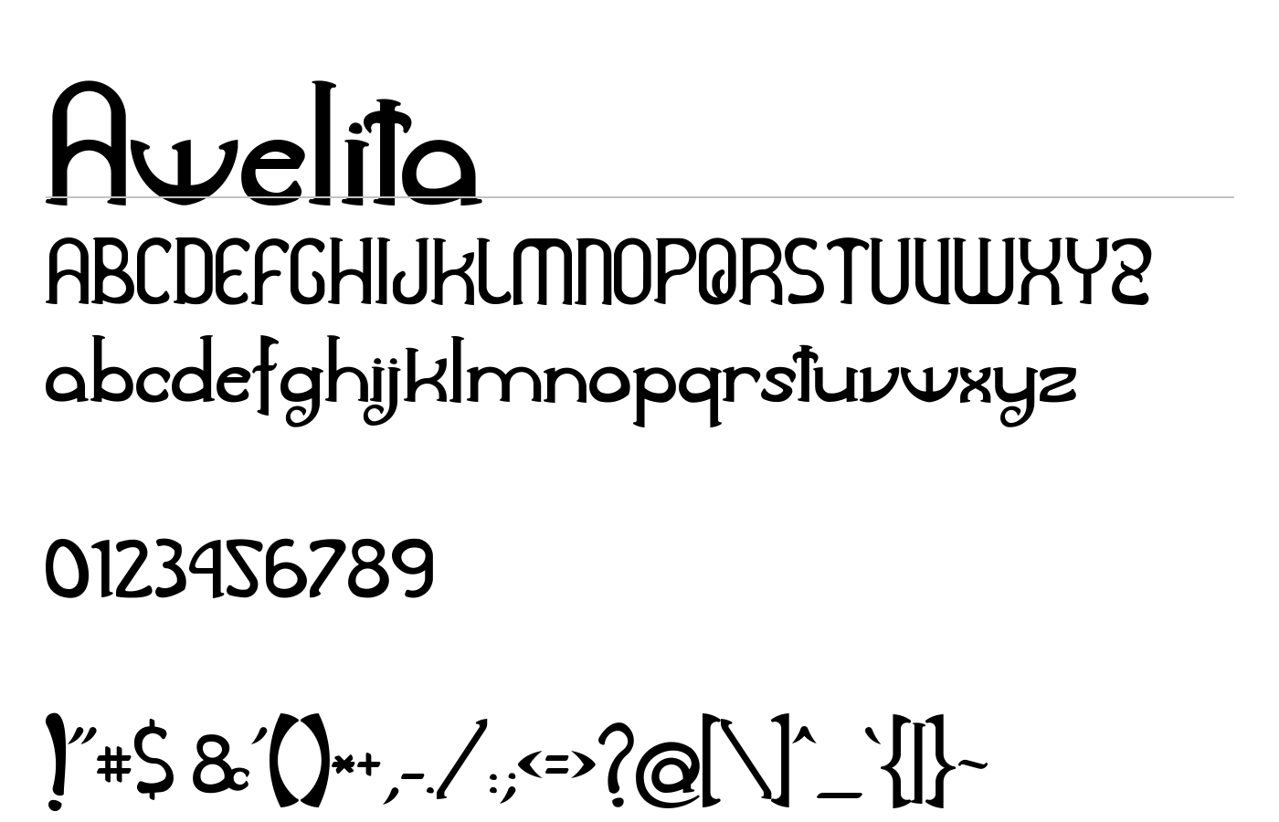 Awelita Font preview