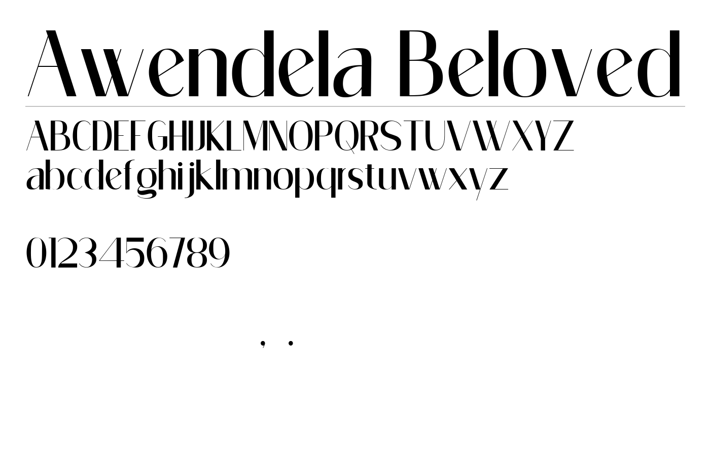 Awendela Beloved Font preview