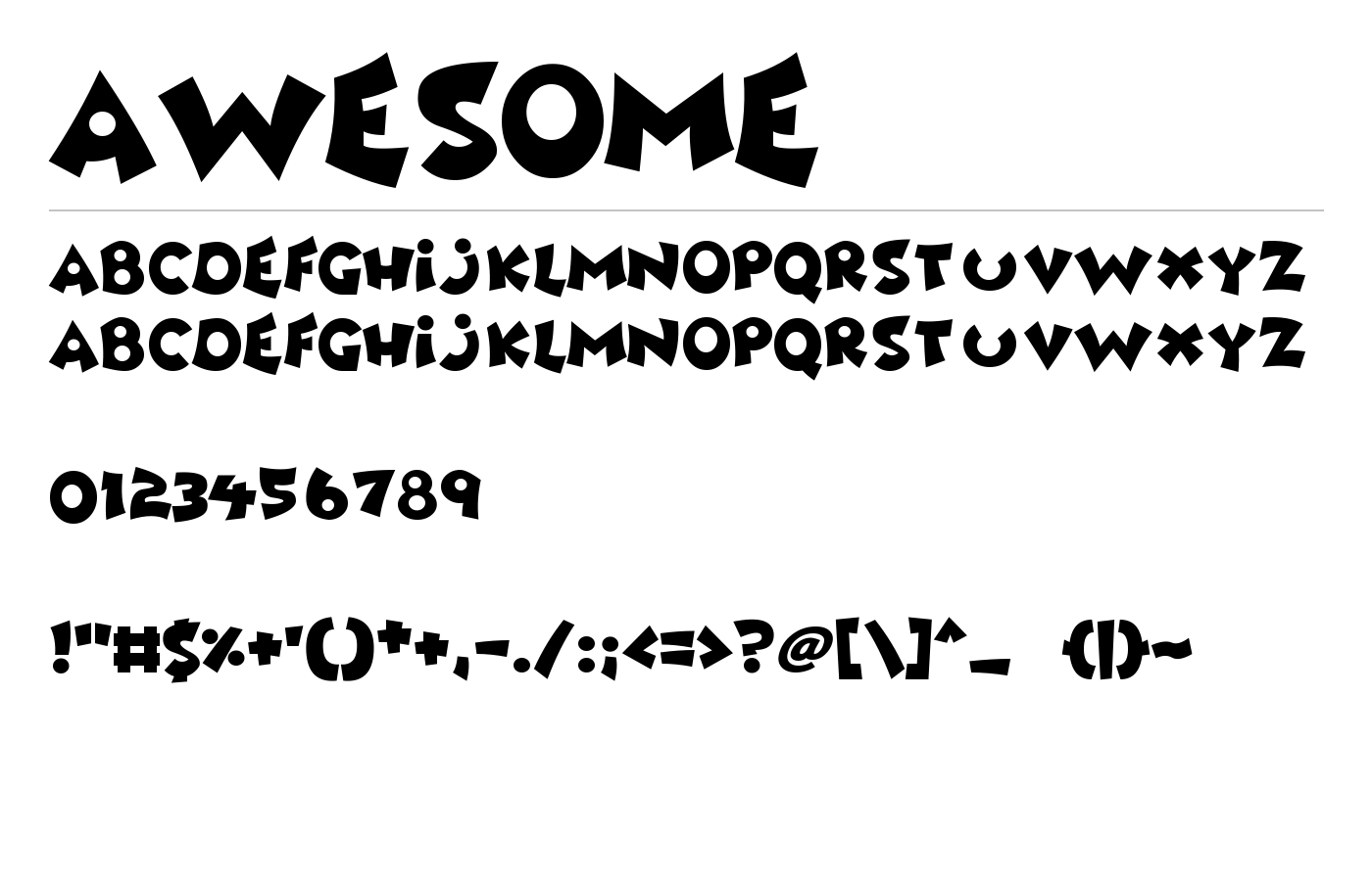 Awesome Font preview