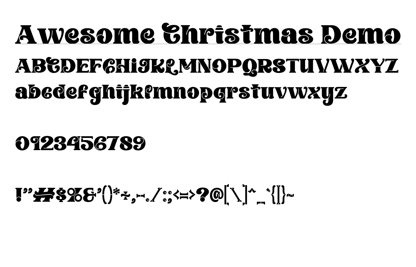 Awesome Christmas Demo Font preview
