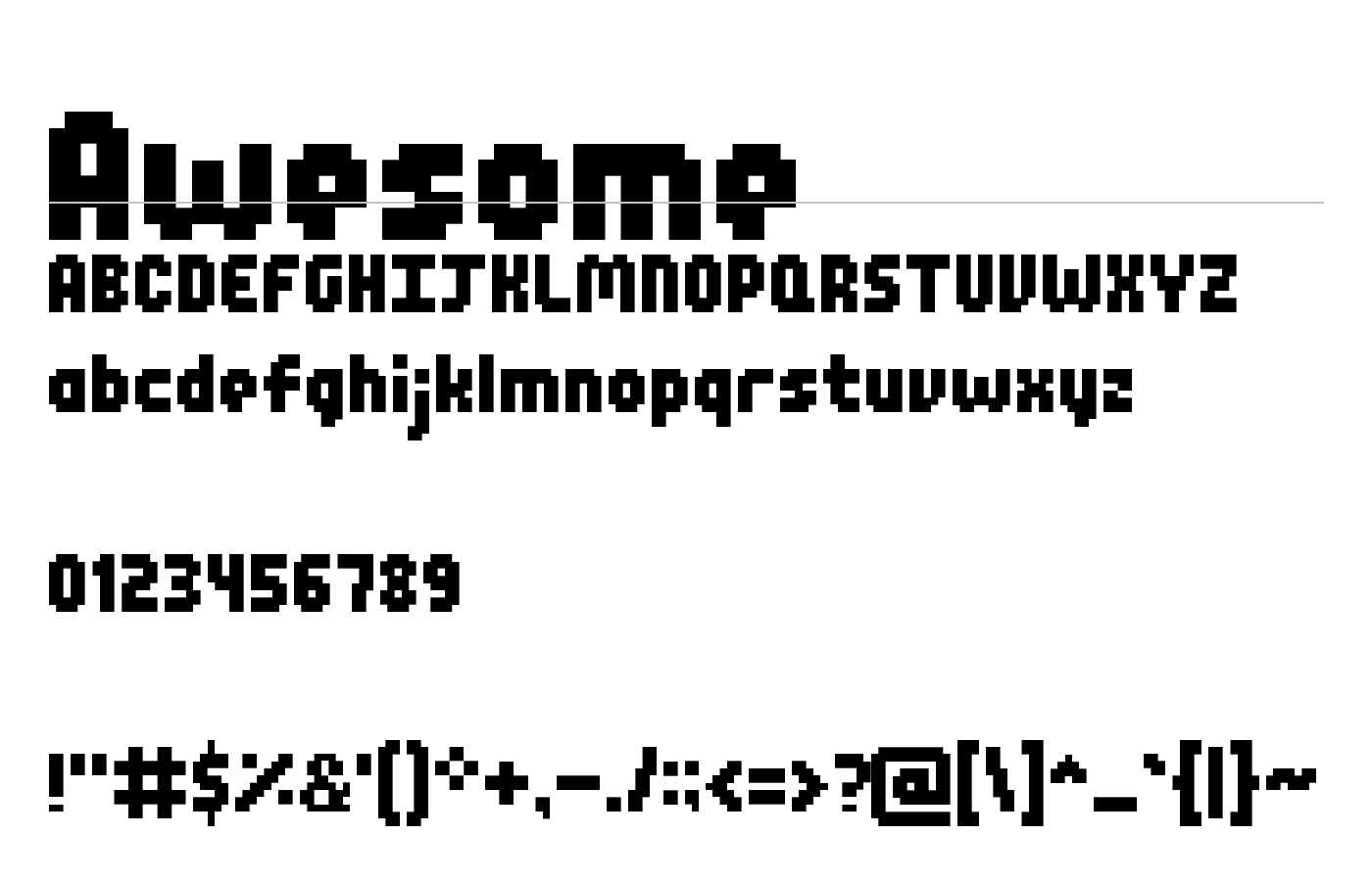 Awesome Font preview