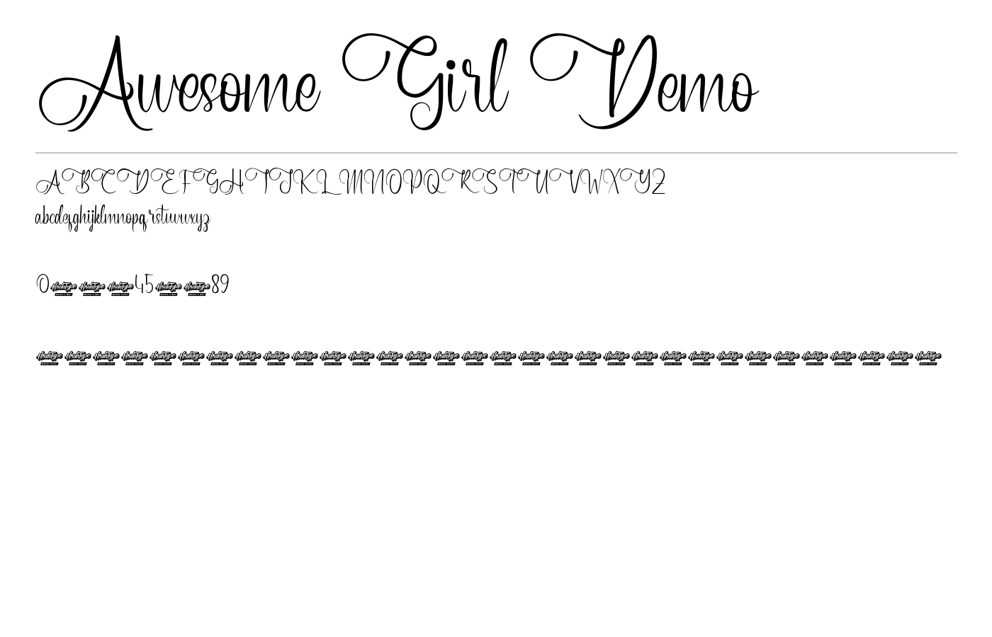 Awesome Girl Demo Font preview