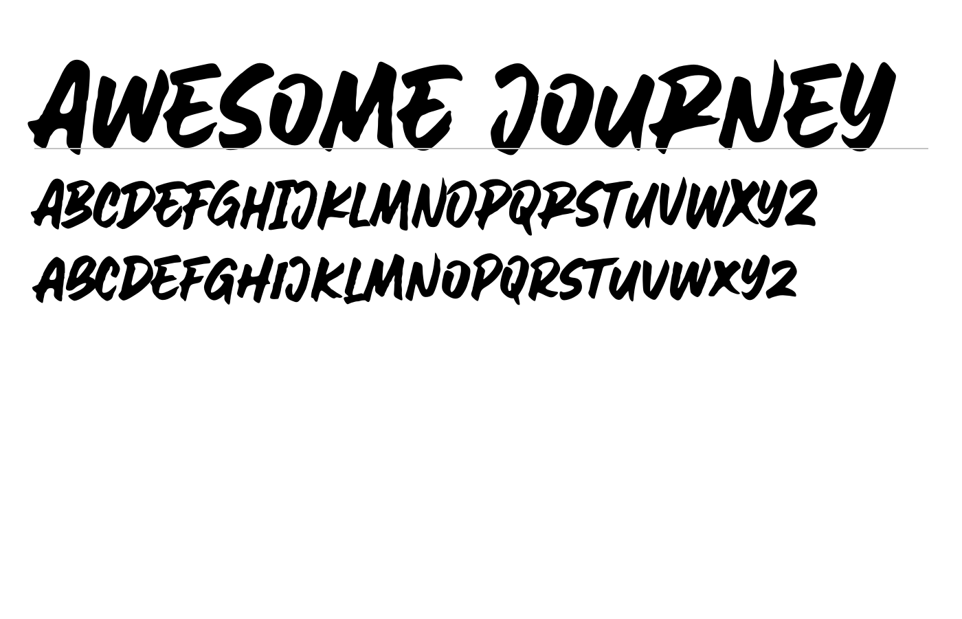 AweSomE JouRneY Font preview