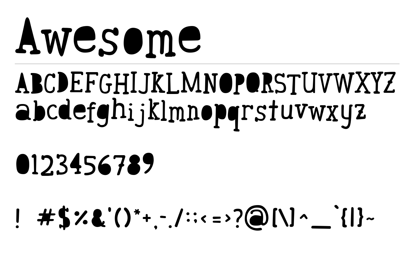 Awesome Font preview