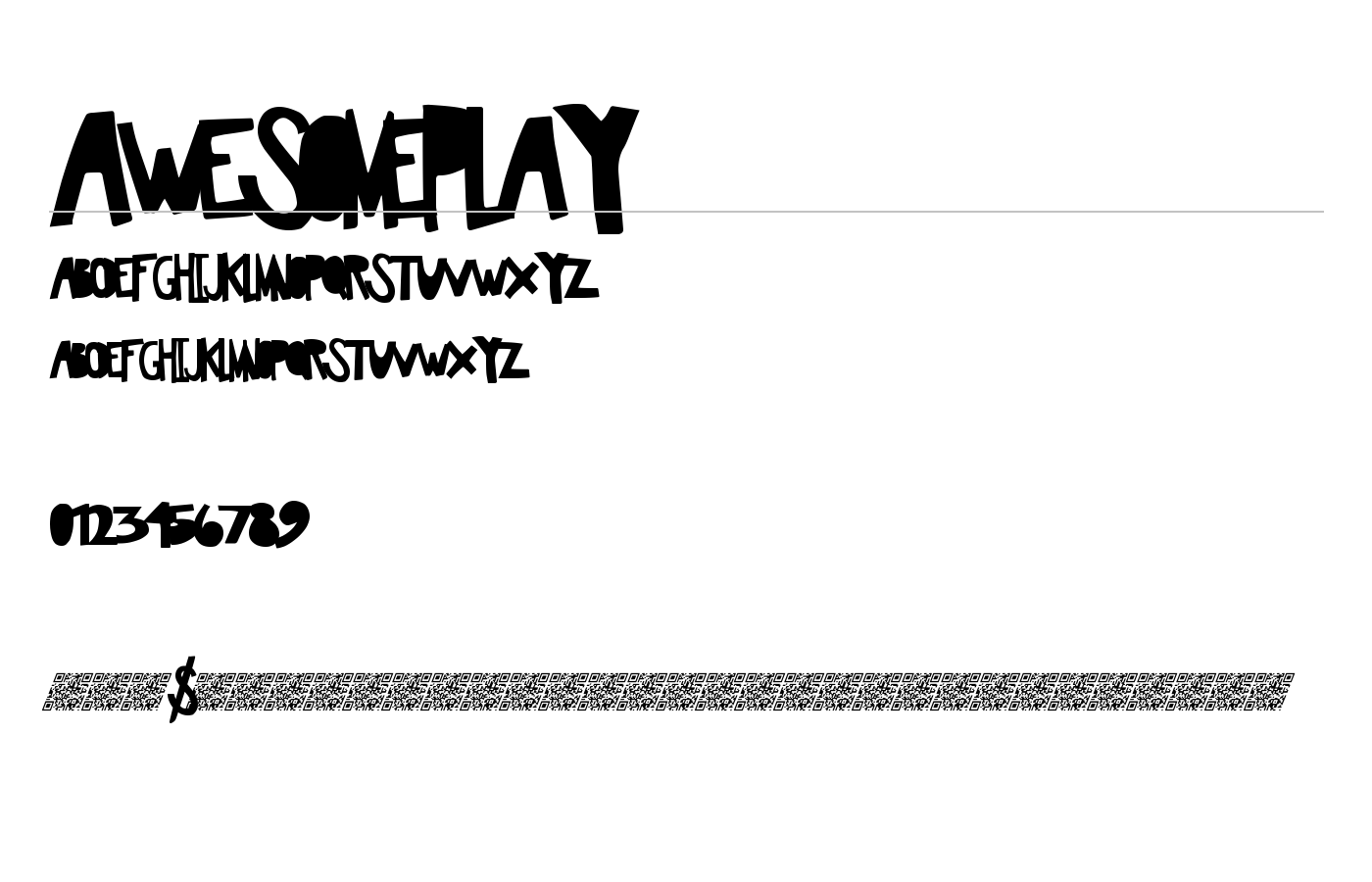 AwesomePlay Font preview
