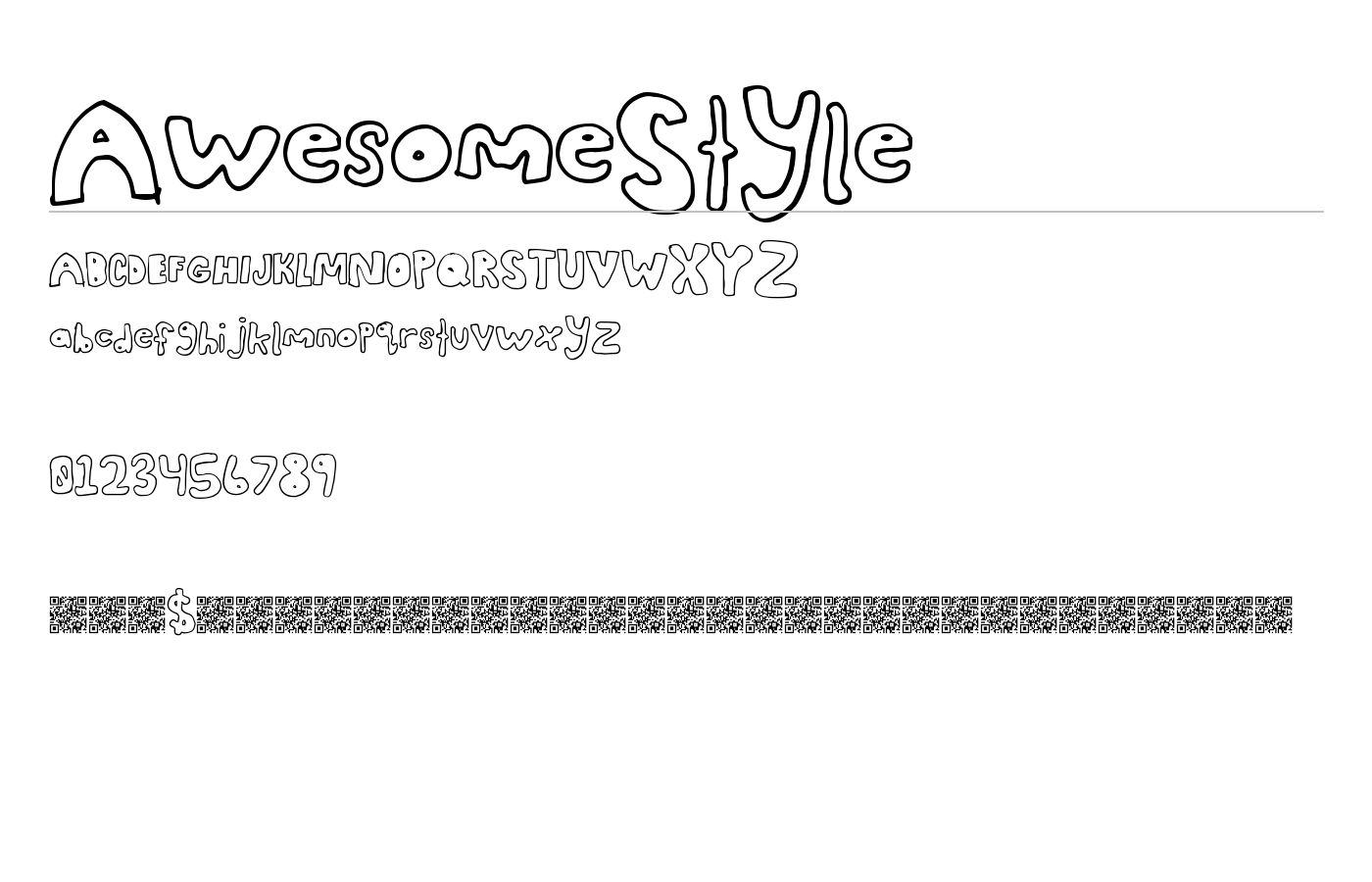 AwesomeStyle Font preview