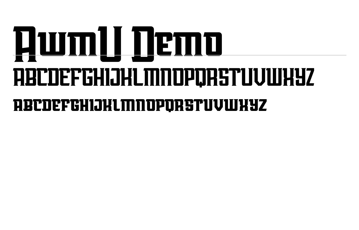AwmU Demo Font preview