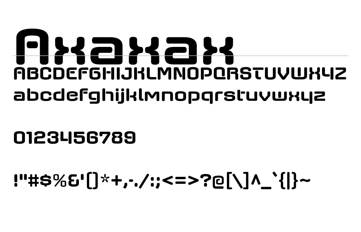 Axaxax Font preview