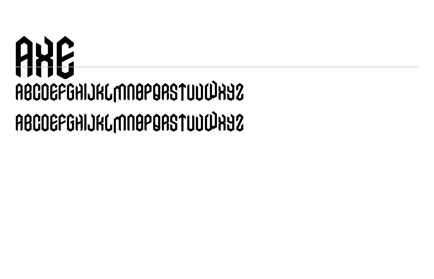 AXE Font preview