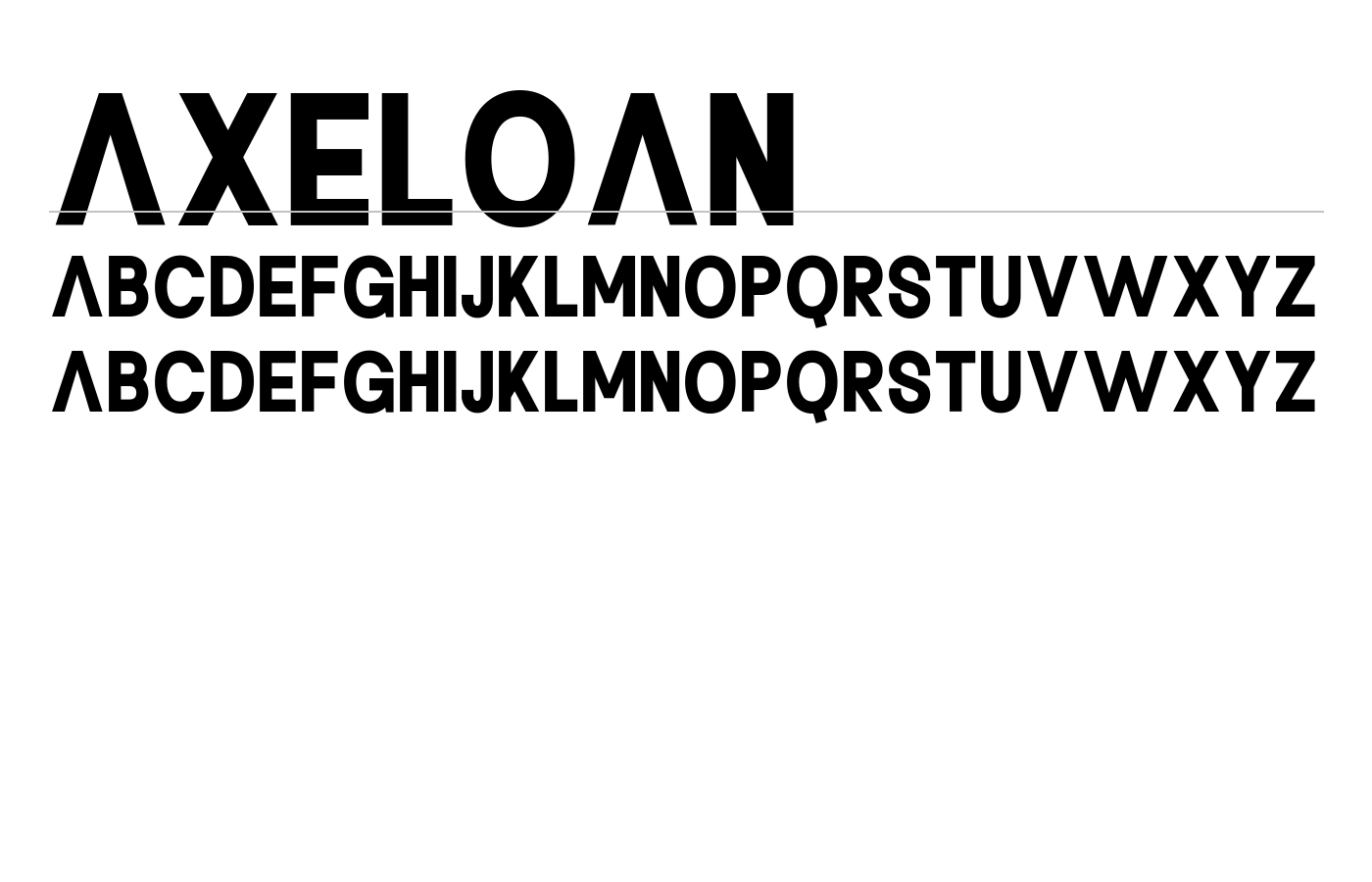 Axeloan Font preview