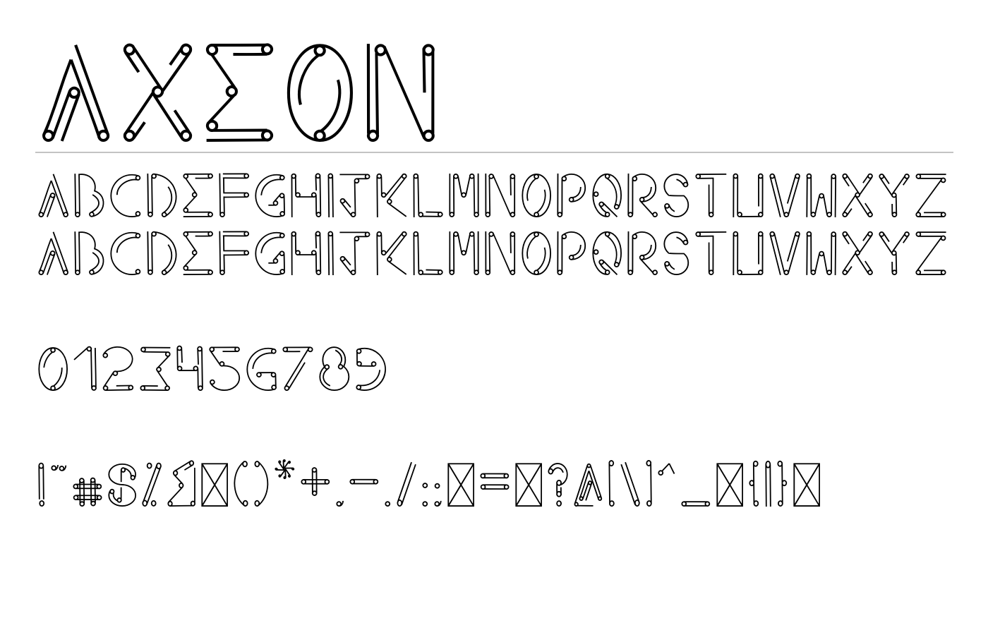 Axeon Font preview