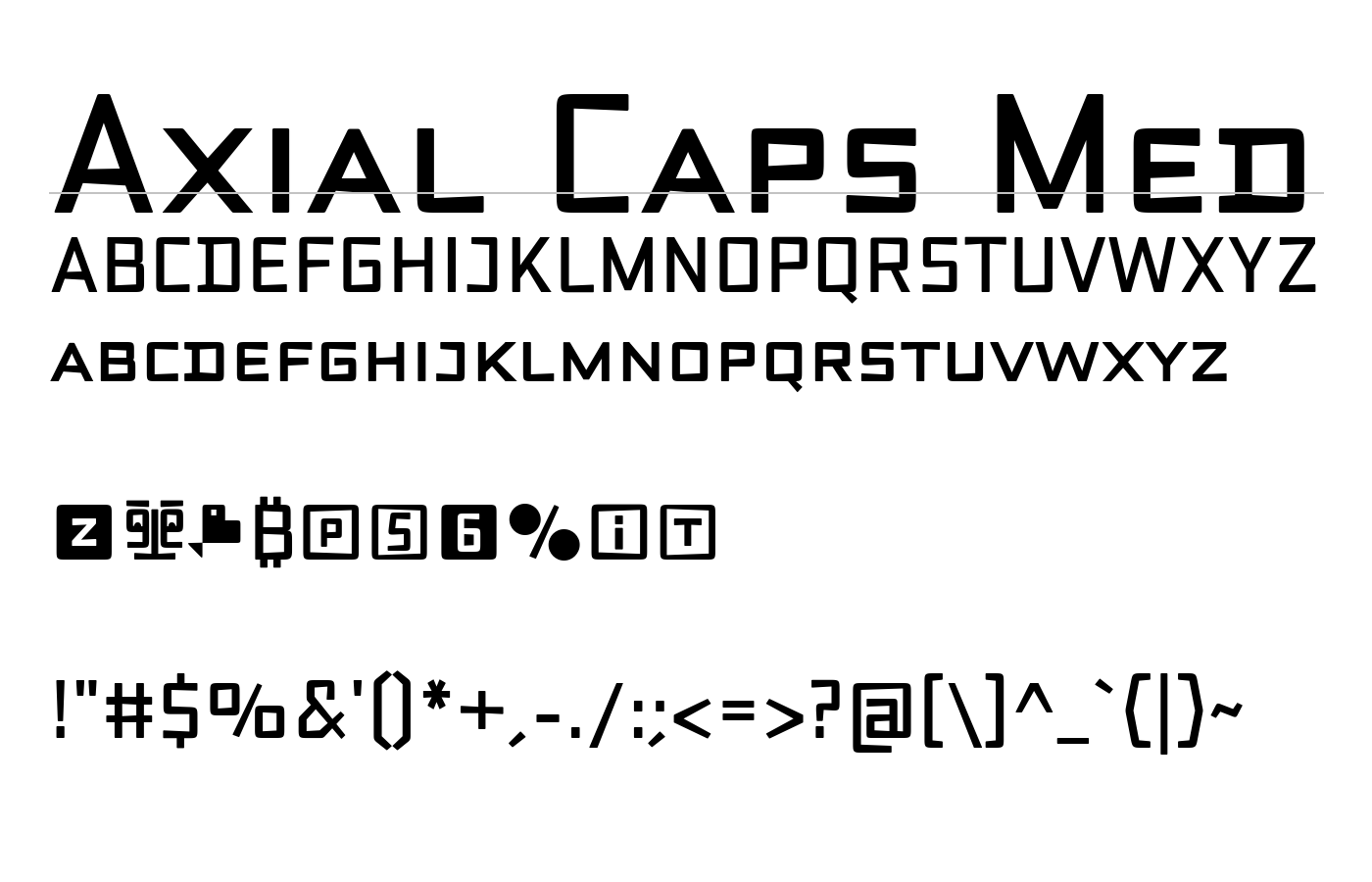 Axial Caps Font preview