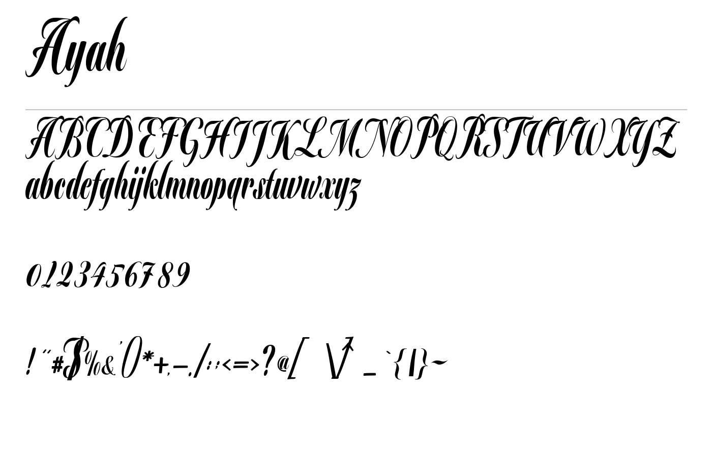 Ayah Font preview