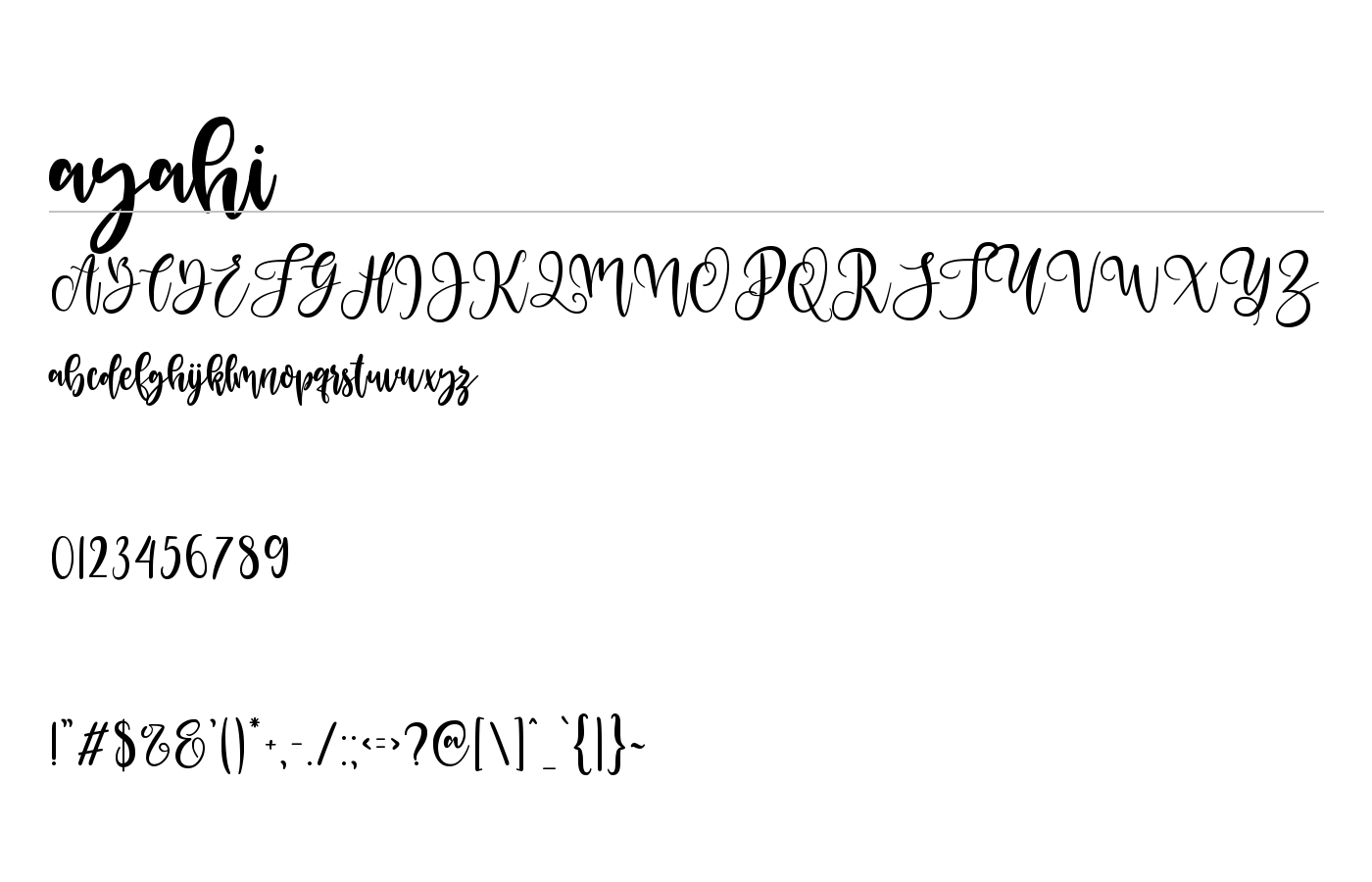 ayahi Font preview